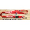 PORTA LLAVES-CREDENCIAL LANYARD PATRIOTS - ROJO CON BROCHE