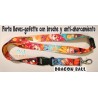 PORTA LLAVES-CREDENCIAL LANYARD DRAGON BALL CON ANTI-AHORCAMIENTO Y BROCHE